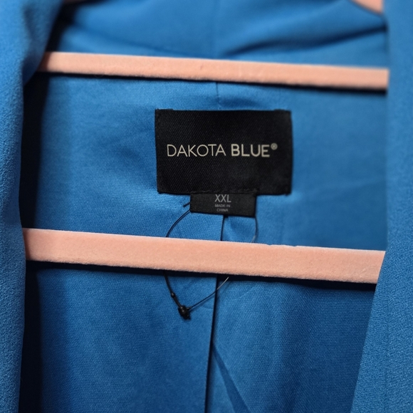 Dakota Blue Vibrant Blue Open Front Blazer NWOT - Picture 5 of 5